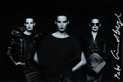 Peter Lindbergh, geb. 1944, s/w Fotografie, handsigniert, ca. 20x29,5 cm