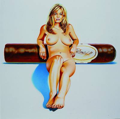 Mel Ramos, geb. 1935 Sacramento, "Have a Havanna", Farboffset nach dem Original von 1965, New York 2004, ca. 51.5x46.5 cm, PP