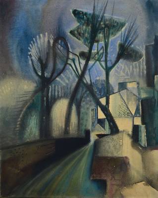 Karl Heinz Krug, 1915-1967, Das Licht der Ile de France, Aquarell auf Papier, rechts unten monogrammiert, rückseitig signiert und betitelt, ca. ...