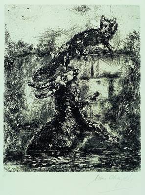 Marc Chagall, 1887-1985, Radierung, Illustration zu Les Fables de Lafontaine, Nr.31, rechts unten handsigniert, ca. 29x23cm, unter Glas, Rahmen