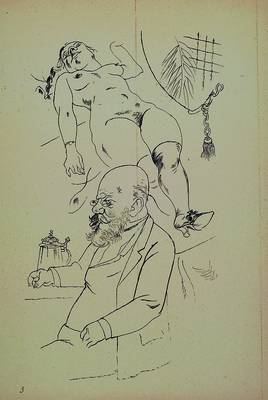 George Grosz, 1893-1959, vier Lithographien aus Ecce Homo, "Aus der Jugendzeit", "Marseille", "Verlobung" und "Dr. ...