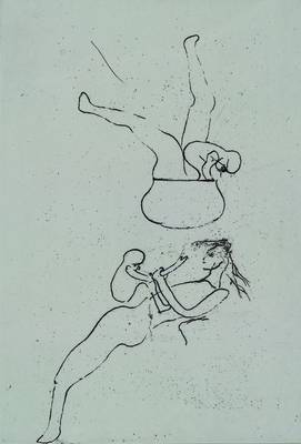 Joseph Beuys, 1921 Krefeld - 1986 Düsseldorf, Radierung, Topfspiel, handsigniert und nummeriert 60/75, Motiv ca. 16x11.5 cm, unter Glas gerahmt