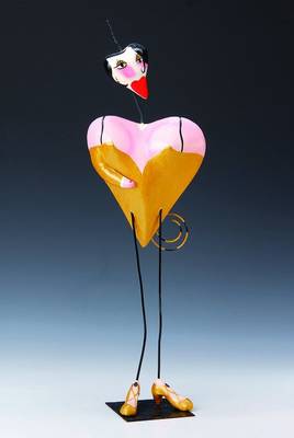 Paul Degen, 1941 - 2007, Skulptur, Metall und Pappmache, signiert, H. ca. 68 cm, l. Gebr.spuren