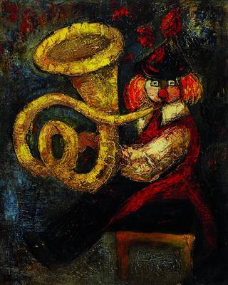Henri d'Anty, 1910-1998, Clown mit Tuba, Öl/Lwd, links unten signiert, ca. 60x50cm, Rahmen