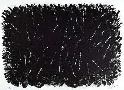 Günther Uecker, geb. 1930, "Bewegung IV", Lithographie auf Karton, 1980, handsigniert und nummeriert 59/180, datiert 80, Stempel ...