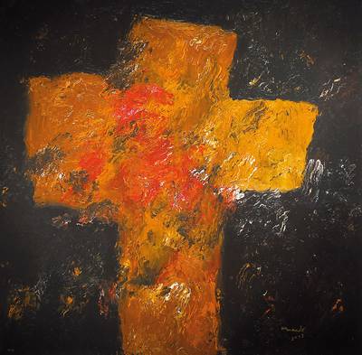 Armando, geb. 1929, "Das Grab", Giclee auf Leinwand, 2013, handsigniert und nummeriert 20/33, datiert 2013, ca. 100x100 cm, Blattgr. ca. ...