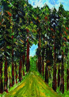 Peter Huggenberger, geb. 1933, Schüler von Prof. Kaufmann Königsberg, ansässig in Ludwigshafen, Wald, Öl/Lwd., signiert, ca. 70x50 cm