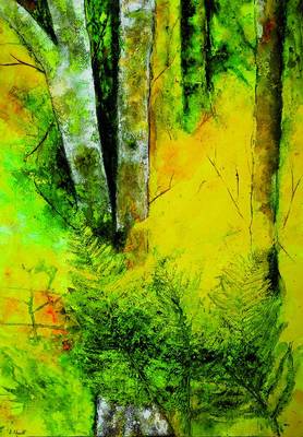 Marion Schmidt, geb. 1963 Eschwege, "Somewhere", Acryl/Collage/Lwd., signiert und rückseitig gestempelt, ca. 100x70 cm