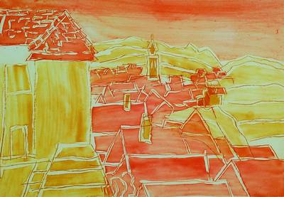 Eduard Bagheer, 1901-1979, Farbradierung, signiert und nummeriert 7/100, datiert 77, ca. 29.5x42 cm, Blattgr. ca. 42x54 cm