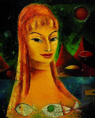 Wilhelm Julius Blume, 1913-1987, Porträt einer Frau, Öl/Hartfaser, rückseitig Nachlaßstempel, ca. 72x60cm
