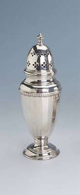 Zuckerstreuer, England Sheffield 1912, 925er Silber, Korpus mehrfach facett., H. ca. 17 cm