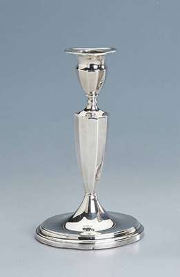 Kerzenleuchter, wohl USA um 1940, 925er Silbergefüllt, reiner viktorianischer Stil, ca. 15 cm