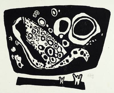Johann Georg Müller, 1913 Ludwigshafen- 1986 Koblenz, zwei Holzschnitte, beide monogrammiert und datiert 48, ca. 13x11cm bzw.21x25cm