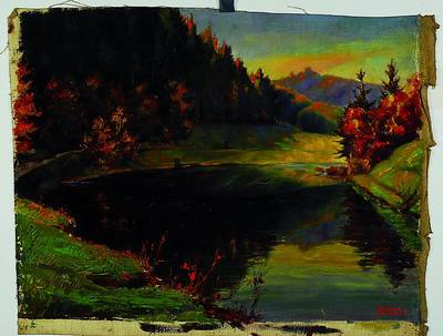 Josef Friedrich Limmer, 1892 Abensberg b. Passau - 1967 München, Flußlandschaft bei Passau, Öl/Lwd., rechts unten, signiert, datiert 1929, rechte ...
