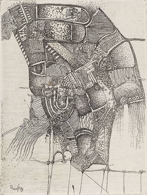 Thomas Ranft, geb. 1945 Königsee, Konvolut aus 6 kleinformatigen Radierungen, davon einmal drucksigniert, Plattengr. bis ca. 7.5x4.4 cm, teilw. ...