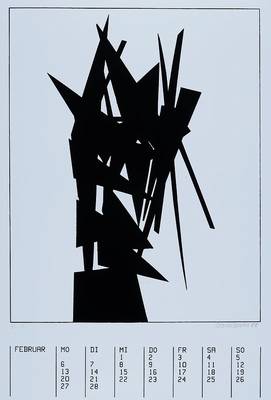 III. Karl-Marx-Städter Graphikkalender 1989 mit 12 signierten Serigraphien, mit jeweils 3 handsignierten Grafiken von Horst Bartnig, Klaus ...