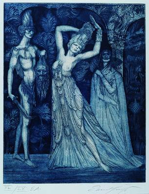 Prof. Ernst Fuchs, geb. 1930, Konvolut aus zwei Radierungen, "Tanz der Salome", handsigniert und nummeriert XL/LX EA, Motiv ca. 44x34,5 cm, ...