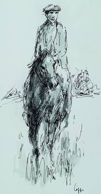 Paul Löffler, geb. 1920 Mannheim, Konvolut aus zwei Aquarellen und einer Zeichnung, je handsigniert, Motiv ca. 30x16 cm, ca. 51,5x34 cm, ca. 40x54 ...