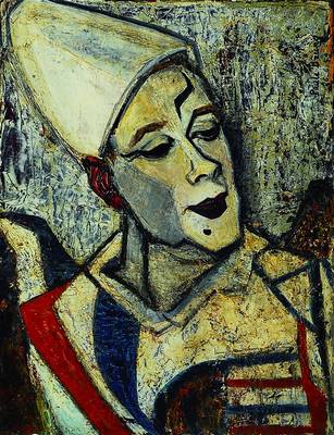 Paule Bruny, datiert 26.6.59, Porträt eines Clowns, Öl/Lwd, rechts oben signiert und datiert, ca. 65x50cm, Rahmen