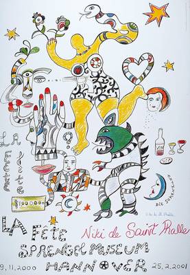 Niki de Saint Phalle, 1930-2002, "La Fete", Farboffset, handsigniert, nur wenige handsignierte Exemplare, ca. 84x59.5 cm