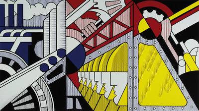 Roy Lichtenstein, 1923-1997, "Study for Preparedness",Farbsiebdruck auf Karton, handsigniert, nur wenige handsignierte Exemplare, ca. 70x90 ...