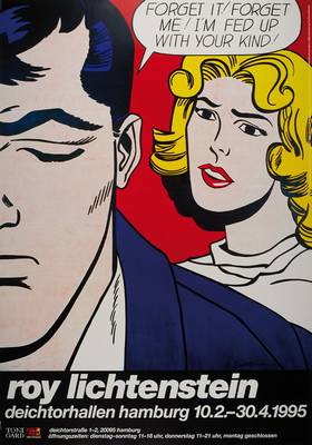 Roy Lichtenstein, 1923-1997, "Forget it!", Farboffset, handsigniert, nur wenige handsignierte Exemplare, ca. 84x59 cm