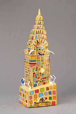 James Rizzi, 1950-2011, "Highway to the Sky", Porzellanskulptur, nummeriert 36/500, mit Zertifikat, mit Originalverpackung, diese lt. ...