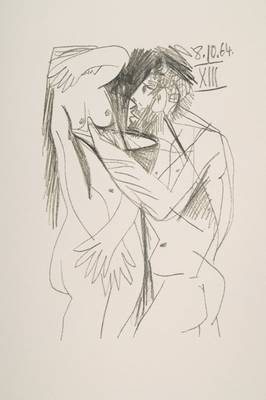 Reproduktion nach Pablo Picasso, 1881-1973, Le Gout du Bonheur, Konvolut aus vier Lithographien, Handpressendruck auf Bütten unter Aufsicht des ...