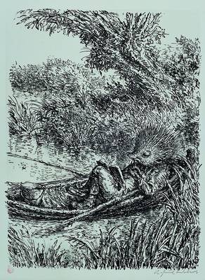 A. Paul Weber, 1883-1980, Konvolut aus zwei Lithographien, handsigniert, Motive ca. 33.5x27 cm bzw. 34.5x26 cm, PP, Gesamt ca. 70x54.5 cm bzw. ...