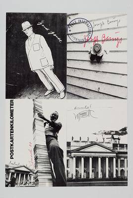 Joseph Beuys, 1921-1996, Offset, handsigniert von Beuys und Klaus Staeck, datiert 1977, zusätzlich FIU-Stempel, ca. 29,5x21 cm, unter Glas gerahmt