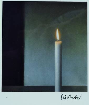 Gerhard Richter, geb. 1932, Farboffset, Kerze, handsigniert, ca. 15x10.5 cm, Rahmen