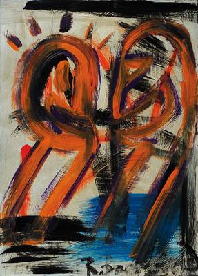 Rudi Baerwind, 1910-1982, Öl/Malplatte, abstrakte Komposition, signiert, ca. 70x50 cm