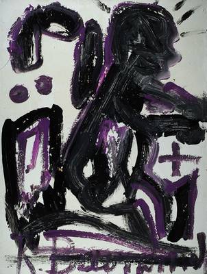 Rudi Baerwind, 1910-1982, Öl/Holz, abstrakte Komposition, signiert, ca. 80x60 cm