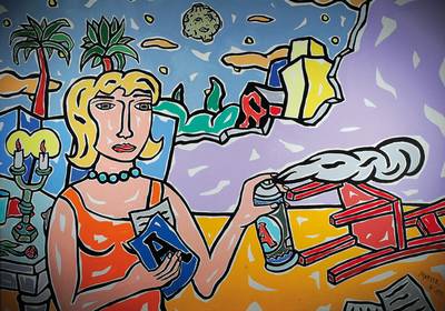 Moritz Götze, geb. 1964, Acryl/Lwd., rechts unten signiert und datiert 1999, rückseitig ebenso signiert und datiert, ca. 100x140 cm