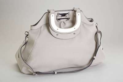 CELINE Tasche, graues Leder, schwarze Inneneinteilung mit Ledereinsätzen, 1 seitl. Innentasche mit Reißverschluß, Scharnier und Beschläge ...