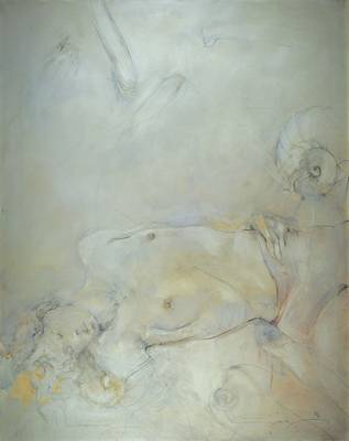 Jürgen Görg, geb. 1951, Aphrodite, eigenwillige Interpretation der Schaumgeborenen aus dem Meer, mit Konfrontation eines versteinerten Ammoniten, ...
