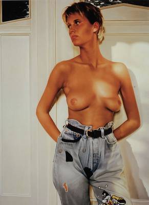 Peter Handel, geb. 1949, Nicole vor der Tür, Giclee auf Baumwollpapier, handsigniert und nummeriert 24/25, Blattgr. ca. 61x46 cm