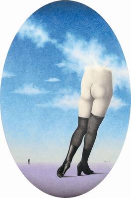 Günter Blum, 1949-1997 Mannheim, surrealistischer Halbakt, Mischtechnik auf Papier, rechts unten signiert und datiert 72, im Oval ca. 45x30cm, unter ...