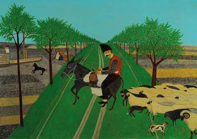 Mihalj Bires, 1912 Kovacica (Vojvodina) - 1980, arbeitete sein ganzes Leben als Landarbeiter, gehörte 1938 zu den Gründern einer Gruppe von ...