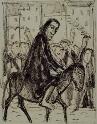 Otto Dix, 1891-1969, "Einzug in Jerusalem", Lithographie auf Japanpapier, handsigniert und nummeriert 2/30, Blattgr. ca. 41x33 cm