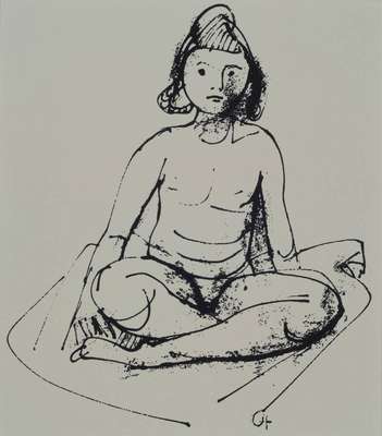 Carl Hofer, 1878-1955, Konvolut aus vier Lithographien, Handpressenabzug nach den Zeichnung bzw. der Lithographie, "Pessimisten" / ...
