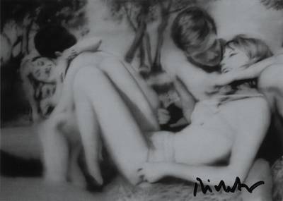 Konvolut aus vier Postkarten-Multiples, 3x Gerhard Richter "Zwei Liebespaare" / "Party" / "Tiger", 1x Sigmar Polke ...