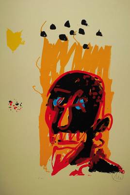 Markus Lüpertz, geb. 1941, Porträt, Farbsiebdruck, handsigniert und nummeriert e.a., Blattgr. ca. 107x76 cm