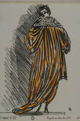 Raoul Dufy, 1877-1953, "Croquis de Modes par Raoul Dufy", acht Lithographien mit Umschlag, je im Druck monogrammiert und datiert 1920, je ...