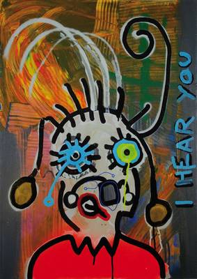 Paul Kostabi, geb. 1962, "Mr What", Giclee auf schwerem handgemachten Baumwollpapier, handsigniert und nummeriert 40/75, aus 2013, ca. ...