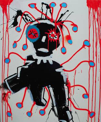 Paul Kostabi, geb. 1962, "Attention Disorders", Giclee auf schwerem handgemachten Baumwollpapier, handsigniert und nummeriert 34/75, aus ...