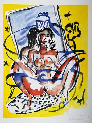 Stefan Szczesny, geb. 1951, "Nude on mirror", Giclee auf schwerem handgemachtem Baumwollpapier, handsigniert und nummeriert 4/50, aus 2013, ...