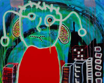 Paul Kostabi, geb. 1962, "The street is paved in gold, where nobody ever gets old", handsigniert und nummeriert 38/75, aus 2013, ca. 52x61 ...