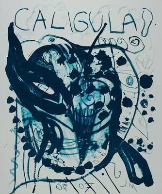 Jonathan Meese, geb. 1970, "Caligula", Farblithografie auf dickem Rives Büttenpapier,handsigniert und nummeriert 2/20, aus 2008, ca. ...
