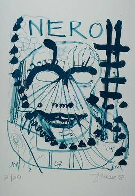 Jonathan Meese, geb. 1970, "Nero", Farblithografie auf dickem Rives Büttenpapier,handsigniert und nummeriert 2/20, aus 2008, ca. 69,5x50 cm
